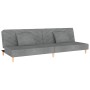 2-seater sofa bed with footrest and 2 light gray fabric cushions by vidaXL, Sofas - Ref: Foro24-3081807, Price: 268,28 €, Dis...