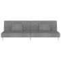 2-seater sofa bed with footrest and 2 light gray fabric cushions by vidaXL, Sofas - Ref: Foro24-3081807, Price: 268,28 €, Dis...