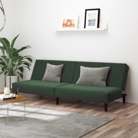 Dark green velvet 2-seater sofa bed by vidaXL, Sofas - Ref: Foro24-337641, Price: 207,99 €, Discount: %