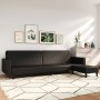 2-Sitzer-Schlafsofa mit Fußstütze aus schwarzem Kunstleder von vidaXL, Sofas - Ref: Foro24-3081882, Preis: 317,99 €, Rabatt: %