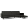 2-Sitzer-Schlafsofa mit Fußstütze aus schwarzem Kunstleder von vidaXL, Sofas - Ref: Foro24-3081882, Preis: 317,99 €, Rabatt: %