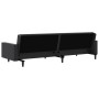 2-seater sofa bed with footrest black synthetic leather by vidaXL, Sofas - Ref: Foro24-3081882, Price: 317,19 €, Discount: %