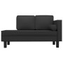 Diwansofa mit Kissen und Kopfkissen aus schwarzem Kunstleder von vidaXL, Sofas - Ref: Foro24-340695, Preis: 166,99 €, Rabatt: %