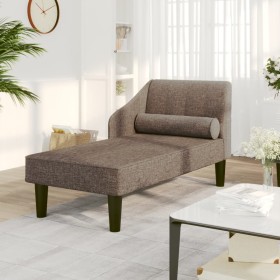 Diwansofa mit Kopfkissen aus taupefarbenem Stoff von vidaXL, Sofas - Ref: Foro24-340732, Preis: 131,41 €, Rabatt: %