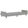 2-seater sofa bed light gray microfiber fabric by vidaXL, Sofas - Ref: Foro24-340679, Price: 226,67 €, Discount: %