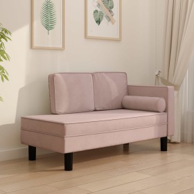 Diwansofa mit Kissen und Kopfkissen aus rosa Samt von vidaXL, Sofas - Ref: Foro24-340707, Preis: 183,99 €, Rabatt: %