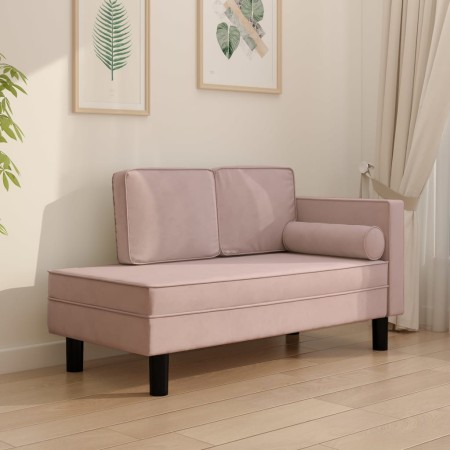 Diwansofa mit Kissen und Kopfkissen aus rosa Samt von vidaXL, Sofas - Ref: Foro24-340707, Preis: 183,07 €, Rabatt: %