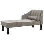 Diwansofa mit hellgrauem Samtkopfkissen von vidaXL, Sofas - Ref: Foro24-340714, Preis: 127,99 €, Rabatt: %