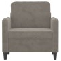 Sillón de terciopelo gris claro 60 cm de vidaXL, Sofás - Ref: Foro24-349023, Precio: 157,99 €, Descuento: %