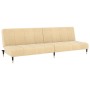 2-Sitzer-Schlafsofa mit Fußstütze aus cremefarbenem Samt von vidaXL, Sofas - Ref: Foro24-3081795, Preis: 254,08 €, Rabatt: %