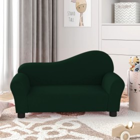 Sofá para niños de terciopelo verde oscuro de vidaXL, Sofás - Ref: Foro24-344168, Precio: 113,99 €, Descuento: %