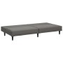 Sofá cama de 2 plazas con reposapiés cuero sintético gris de vidaXL, Sofás - Ref: Foro24-3081878, Precio: 248,24 €, Descuento: %