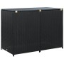 Cobertizo doble contenedor basura ratán negro 148x80x111cm de vidaXL, Cobertizos - Ref: Foro24-43887, Precio: 229,99 €, Descu...