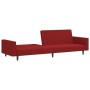 2-Sitzer-Schlafsofa mit Fußstütze aus rotem Samt von vidaXL, Sofas - Ref: Foro24-3081870, Preis: 275,71 €, Rabatt: %