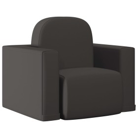 Sofá infantil 2 en 1 de cuero sintético negro de vidaXL, Sofás - Ref: Foro24-325515, Precio: 70,99 €, Descuento: %