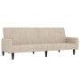 2-seater sofa bed in cream microfiber fabric by vidaXL, Sofas - Ref: Foro24-340670, Price: 218,63 €, Discount: %