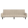 2-seater sofa bed in cream microfiber fabric by vidaXL, Sofas - Ref: Foro24-340670, Price: 218,63 €, Discount: %