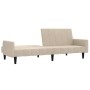 2-seater sofa bed in cream microfiber fabric by vidaXL, Sofas - Ref: Foro24-340670, Price: 218,63 €, Discount: %