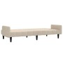 2-seater sofa bed in cream microfiber fabric by vidaXL, Sofas - Ref: Foro24-340670, Price: 218,63 €, Discount: %