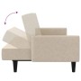 2-seater sofa bed in cream microfiber fabric by vidaXL, Sofas - Ref: Foro24-340670, Price: 218,63 €, Discount: %