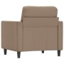 Sillón cuero sintético color capuchino 60 cm de vidaXL, Sofás - Ref: Foro24-348910, Precio: 141,99 €, Descuento: %