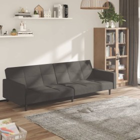 2-seater sofa bed dark gray microfiber fabric by vidaXL, Sofas - Ref: Foro24-340680, Price: 227,46 €, Discount: %