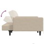 2-Sitzer-Schlafsofa aus cremefarbenem Mikrofaserstoff von vidaXL, Sofas - Ref: Foro24-340682, Preis: 221,99 €, Rabatt: %