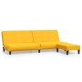 2-Sitzer-Schlafsofa mit Fußstütze aus gelbem Samt von vidaXL, Sofas - Ref: Foro24-3081861, Preis: 252,56 €, Rabatt: %