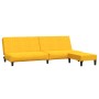 2-Sitzer-Schlafsofa mit Fußstütze aus gelbem Samt von vidaXL, Sofas - Ref: Foro24-3081861, Preis: 252,56 €, Rabatt: %