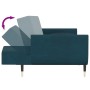 2-Sitzer-Schlafsofa mit Fußstütze und zwei blauen Samtkissen von vidaXL, Sofas - Ref: Foro24-3081796, Preis: 382,99 €, Rabatt: %