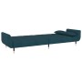 2-Sitzer-Schlafsofa mit Fußstütze und zwei blauen Samtkissen von vidaXL, Sofas - Ref: Foro24-3081796, Preis: 382,99 €, Rabatt: %