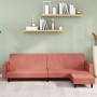 2-Sitzer-Schlafsofa mit Fußstütze aus rosa Samt von vidaXL, Sofas - Ref: Foro24-3081869, Preis: 274,25 €, Rabatt: %