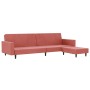 2-seater sofa bed with pink velvet footrest by vidaXL, Sofas - Ref: Foro24-3081869, Price: 274,25 €, Discount: %