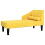 Sofá diván con cojín de cabeza terciopelo amarillo de vidaXL, Sofás - Ref: Foro24-340721, Precio: 138,86 €, Descuento: %