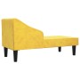 Sofá diván con cojín de cabeza terciopelo amarillo de vidaXL, Sofás - Ref: Foro24-340721, Precio: 138,86 €, Descuento: %