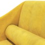 Sofá diván con cojín de cabeza terciopelo amarillo de vidaXL, Sofás - Ref: Foro24-340721, Precio: 138,86 €, Descuento: %