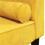 Sofá diván con cojín de cabeza terciopelo amarillo de vidaXL, Sofás - Ref: Foro24-340721, Precio: 138,86 €, Descuento: %