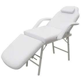 White synthetic leather esthetician bed 185x78x76 cm by vidaXL, massage chairs - Ref: Foro24-110041, Price: 210,29 €, Discoun...