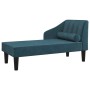 Sofá diván con cojín de cabeza terciopelo azul de vidaXL, Sofás - Ref: Foro24-340713, Precio: 138,99 €, Descuento: %