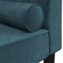 Diwansofa mit Kopfkissen aus blauem Samt von vidaXL, Sofas - Ref: Foro24-340713, Preis: 138,99 €, Rabatt: %