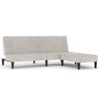 2-seater sofa bed with light gray microfiber fabric stool by vidaXL, Sofas - Ref: Foro24-3121284, Price: 255,99 €, Discount: %