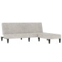 2-seater sofa bed with light gray microfiber fabric stool by vidaXL, Sofas - Ref: Foro24-3121284, Price: 255,99 €, Discount: %