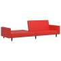 2-Sitzer-Schlafsofa mit Fußstütze aus rotem Kunstleder von vidaXL, Sofas - Ref: Foro24-3081887, Preis: 261,70 €, Rabatt: %