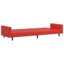 2-seater sofa bed with footrest in red synthetic leather by vidaXL, Sofas - Ref: Foro24-3081887, Price: 261,70 €, Discount: %