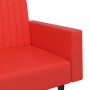 2-seater sofa bed with footrest in red synthetic leather by vidaXL, Sofas - Ref: Foro24-3081887, Price: 261,70 €, Discount: %