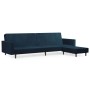 2-Sitzer-Schlafsofa mit Fußstütze aus blauem Samt von vidaXL, Sofas - Ref: Foro24-3081864, Preis: 341,93 €, Rabatt: %