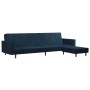 2-seater sofa bed with blue velvet footrest by vidaXL, Sofas - Ref: Foro24-3081864, Price: 341,99 €, Discount: %