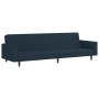 2-Sitzer-Schlafsofa mit Fußstütze aus blauem Samt von vidaXL, Sofas - Ref: Foro24-3081864, Preis: 341,93 €, Rabatt: %