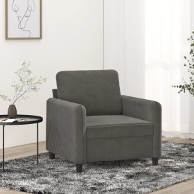 Sillón de terciopelo gris oscuro 60 cm de vidaXL, Sofás - Ref: Foro24-349024, Precio: 147,99 €, Descuento: %