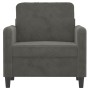 Sillón de terciopelo gris oscuro 60 cm de vidaXL, Sofás - Ref: Foro24-349024, Precio: 147,89 €, Descuento: %